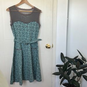 Effie’s Heart A-Line Dress. Cute bicycle print. Size L.